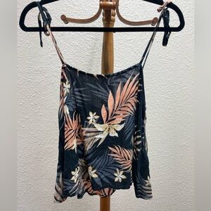 Billabong Black Floral Tank Top